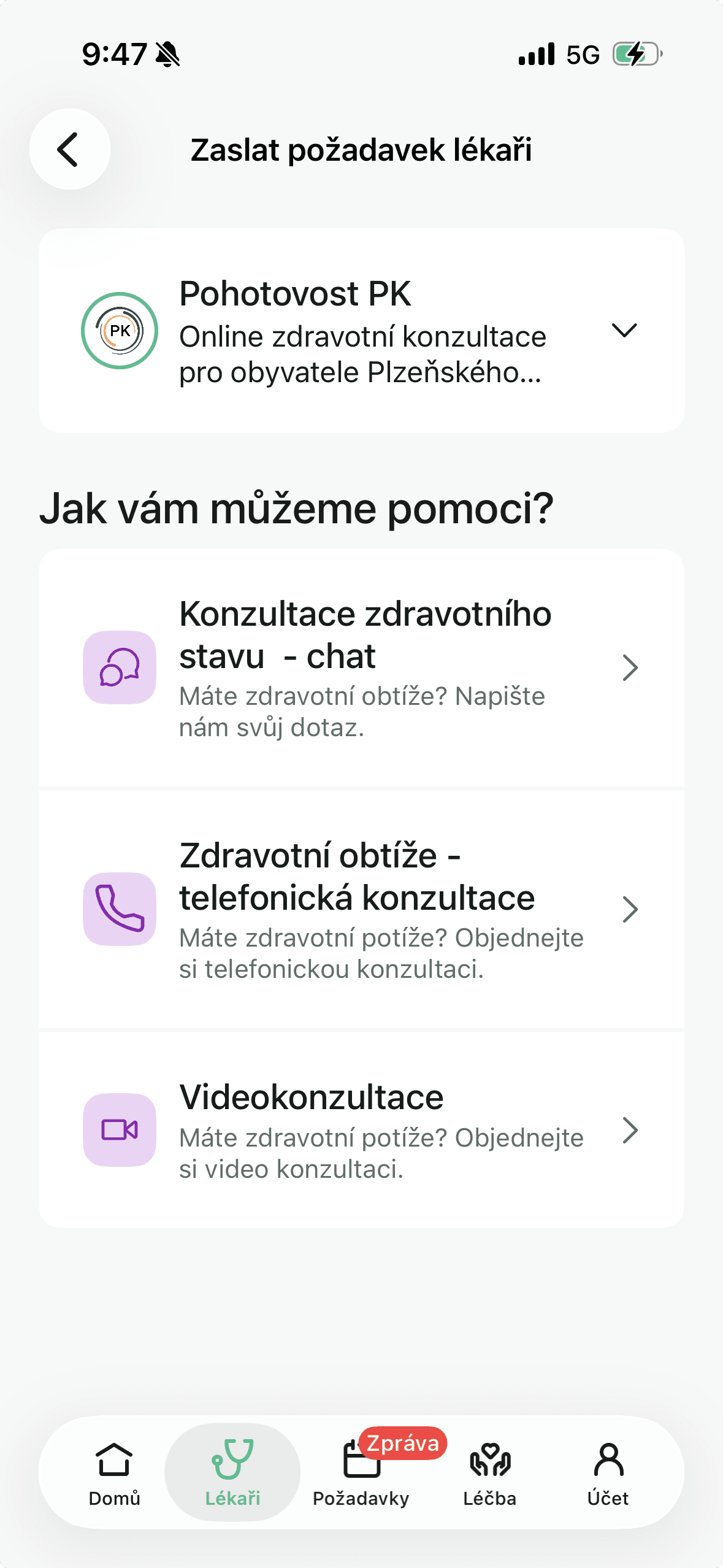 Náhled mobilní aplikace Medevio